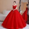 Vestido de Noche de un Hombro 2026 Nuevo Modelo Almacén de Amazon en el Extranjero Falda Abullonada de Gama Alta Elegante Vestido de Novia Principal para Boda