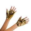 Guantes Punk Hip-hop de Medio Dedo Hip-hop Playa Moderno Baile Actuación Baile Cuadrado para Hombre y Mujer Guantes Deportivos de Cuero
