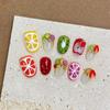 Puro Hand-Wearing Armor Bonito Estilo Temperamento Branco Verão Frutas Frescas Short Nail Art Bonito Nail Patch