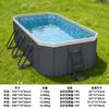 Alberca Hogar Niños Alberca Plegable No Inflable Familia Bebé Cubeta de Natación Exterior Grande Soporte Alberca