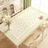 Jogo Americano de Mesa Estilo Pastoral Francês, Impermeável, À Prova de Óleo, Não Lavável, Resistente ao Calor, Toalha de Mesa, Sensação Fresca e de Alto Padrão, Protetor de Superfície para Mesa de Centro