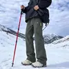 Pantalones Softshell Curvos a Prueba de Agua, Polvo y Golpes Dopamine para Exteriores, Tendencia Otoñal de Pierna Ancha Elásticos de Moda Casual Deportivos Largos