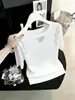 Top de Punto de Seda de Hielo para Mujer, Tacto de Alta Gama, con Perlas, Manga Corta, Nuevo Primavera/Verano 2026, Hueco, Talla Grande, Moda, Capa Base