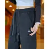 Pantalones de punto de sarga 2026 nuevo estilo para personas de mediana edad y jóvenes holgados versátiles deportivos tipo harén con puño casual pantalones largos para hombre