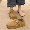 Zapatos Birkenstock súper calientes, completamente cerrados, suela gruesa, para usar en otoño, estilo completamente impresionante nuevo 2025, zapatos sencillos casuales para niños, slip-ons, color albaricoque