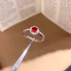 Anillo abierto redondo de circón bañado en oro real de 18K, sensación de lujo ligero y alta gama, joyería exquisita, moderna y versátil para mujer