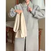 Abrigo de Lana Holgado Casual Retro con Botón Oculto y Abertura Trasera, Chic de Dongdaemun Corea, Otoño e Invierno