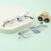 Gafas de Marco de Silicona EMS para Niños con Osito Lindo Ultra-Ligeras con Patillas Elásticas de Silicona Ajustables para Evitar que se Deslicen M29086