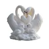 Estatua de Cisne Blanco Corazón de Venta Caliente Transfronteriza para el Día de San Valentín Adornos Planos Acrílicos 2D Impresión a Color Decoración de Escritorio