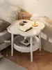 Mesa lateral de sofá, mueble lateral, estante de almacenamiento para mesita de noche, mesita de noche móvil para dormitorio, mesita de noche simple y moderna para el hogar