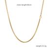 Collar Figaro de acero inoxidable chapado en oro de 18 quilates para mujer, estilo transfronterizo europeo y americano, cadena de acero de titanio combinable.