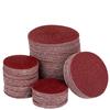 Disco de lija de 6 pulgadas y 150 mm con 6 agujeros, arena roja, arena blanca, flocado, papel de lija, papel de lija de terciopelo cepillado.
