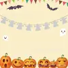 Decoración de Fiesta de Halloween al por Mayor Flor de Tela No Tejida Calabaza Murciélago Calavera Telaraña Colgante de Bandera
