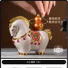 Adorno de Mascota de Té para Enriquecerse Rápidamente, Caballo Tang Giratorio Coleccionable, Decoración de Mesa de Té Estilo Chino que Atrae la Fortuna, Accesorios para Juego de Té