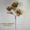 Simulación Flor de Año Nuevo Eucalipto Dorado Hoja de Ginkgo Flor de Plástico Cubeta de Año Nuevo Arreglo Floral de Phalaenopsis Combinación Dorada