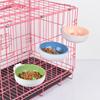 Comedero Individual Fijo Colgante para Mascotas, Bebedero, Plato para Gatos, Plato para Perros, Plato para Perros Anti-Ahogo, Plato para Gatos, Plato Redondo para Comida, Plato con Forma de Cabeza de Gato