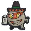 Parches de Halloween de PVC de goma blanda transfronterizos, accesorios de muñeca plana, decoraciones para llaveros, componentes de adorno para bricolaje