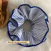 RTEP Versión Alta Tela Coreana Ins Rayada Femenina Plisada Banda para el Cabello de Colon Grande Cuerda para el Cabello Adornos para el Cabello