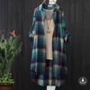 Camisa a Cuadros de Protección Solar de Longitud Media para Mujer Primavera y Otoño 2026 Tallas Grandes Camisa de Moda Holgada para Mujer Chaqueta Casual para Mujer