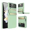 Aplicable a funda protectora de cuero para Samsung Zflip4 funda protectora Zflip3 moda personalizada protección flip