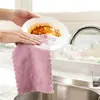 Pano de Limpeza Doméstico de Veludo Coral, Pano de Lavar Louça de Cozinha Não Gorduroso, Pano de Limpeza Preguiçoso para Limpar Mesas, Louças e Mãos, Toalha Dupla Face