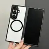 Funda de succión magnética adecuada para Samsung Z Fold 7, cubierta protectora para pantalla plegable, funda de teléfono simple mate de silicona con tacto de piel