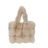Bolso de Mano de Felpa de Gran Capacidad Transfronterizo para Mujer Otoño e Invierno Bolso de Hombro de Moda para Viajes Diario Bolso Tote de Felpa de Alta Gama Ins