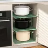 Estante de Almacenamiento en Capas para Gabinete de Cocina Estante para Ollas Estante de Almacenamiento para Ollas Estante Divisor Interior para Refrigerador Congelador Multifuncional
