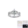Anillo Tonglin nuevo de moda europeo y americano, anillo de plata s925 elegante y único, diseño de nicho con corte marquesa, anillo de plata pura Moissanita