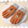 Guantes Infantiles Otoño e Invierno Exteriores Cálidos y Cortavientos Niños y Niñas Estudiantes de Primaria Cinco Dedos Algodón Dibujos Animados Lindos Protección contra el Frío