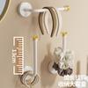 Estante de Almacenamiento en Forma de L con Corona Diadema Aro para el Cabello Gancho para Gomas de Pelo Adhesivo Sin Taladro Joyería Goma Elástica Soporte de Cristal