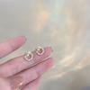 Hielo Cristal Transparente Diamante Triturado Pendientes de Tachuela Estudiante Pendientes para Mujer Temperamento Celebridad de Internet Douyin Estilo Caliente Nicho Sentido de Alta Gama Pendientes Joyería para Orejas