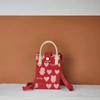 Bolso cruzado para el hombro, Bolso de mano con un toque de alta gama, Bolso de nicho versátil inspirado en la dopamina para teléfono, Bolso de punto de dibujos animados nuevo