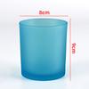 Portavelas de vidrio con forma de taza para aromaterapia, esmerilado de colores, con tapa, adorno para taza de vela de calibre 80, recipiente de vidrio para velas