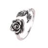 Europeu e Americano Criativo Rose Ring Ins Design Personalizado Camélia Anel de Dedo Aberto Online Anel de Dedo Vermelho Cruzar Fronteiras