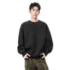 Sudadera Nueva de Otoño 2025 para Hombre Estilo Americano Cuello Redondo con Bordado de Patrón Colorido, Suéter Informal Holgado Oversized