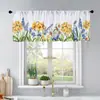 Cortinas de Ventana, Cortinas de Puerta, Cortinas de Café, Cortinas a Prueba de Polvo para Gabinete de Fregadero de Cocina con Diseño de Margarita Silvestre de País de Amazon Transfronterizo