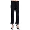 Chen Miaoyan Nuevo 2023 Pantalones Casuales Pantalones de Cintura Alta Pantalones Recortados Adelgazantes de Cintura Alta para Mujer Pantalones de Encaje para Otoño