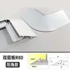 Perfil de canaleta de luz biselada para techo suspendido curvo, ranura reflectante, borde biselado de 45°, tan delgado como el ala de una cigarra
