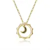 Venta al por mayor de joyería pequeña transfronteriza Collares de pareja con diseño de estrella y luna, modernos y a la moda, estilo coreano, para hombres y mujeres, cadena para clavícula de suéter