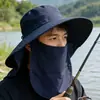 Sombrero de Protección Solar para Senderismo al Aire Libre, Verano con Ala Ancha para Protección del Cuello, Sombrero de Protección Solar Integral, Sombrilla, Sombrero para Pesca y Montañismo, Sombrero Transpirable para Acampar
