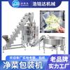 Máquina envasadora automática de verduras limpias, zanahorias ralladas, patatas, báscula automática, máquina envasadora de ensaladas de verduras