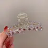 Presilha de Garra de Cristal Exquisita de Alta Qualidade Mulheres 2025 Novo Presilha de Cabelo Atrás da Cabeça Temperamento Grande Volume de Cabelo Presilha de Tubarão Acessório de Cabelo