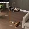 Mesa auxiliar moderna minimalista en forma de lágrima, móvil, adecuada para sala de estar, mini mesa de rincón, estante de almacenamiento para dormitorio, mesita de noche