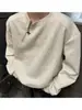 Moletom com Zíper Meio Aberto Masculino Primavera/Outono 2026 Estilo Coreano Novo Gola Redonda Solto Top Chique Estilo Hong Kong Tendência Em Estoque