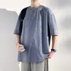 Camiseta de Manga Curta para Homem 2026 Novo Verão Estilo Fino Solta Fresca Respirável Seda de Gelo Secagem Rápida Top Camiseta