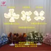 Accesorios de Boda Estilo Chino Arte de Hierro Flor de Peonía Brillante Luces de Camino Pasarela Escenario Fondo Decoración Arreglo