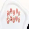 Star Blush 30 Piezas Uñas Portables de Dibujos Animados Hechas a Mano Puras Nuevas Uñas Pre-diseñadas Puntas de Uñas Portables Dulces