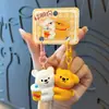 Chaveiro Magnético Desenho Animado Gato Cachorro Soneca Pingente de Figurine de Resina Fofo Charme de Bolsa Combinando para Casal Em Estoque Atacado