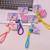 Chaveiro Autêntico Cubo Mágico Pony Três Níveis Fofo Criativo Mini Quebra-Cabeça Chaveiro Descompressão Pingente de Mochila Estudantil